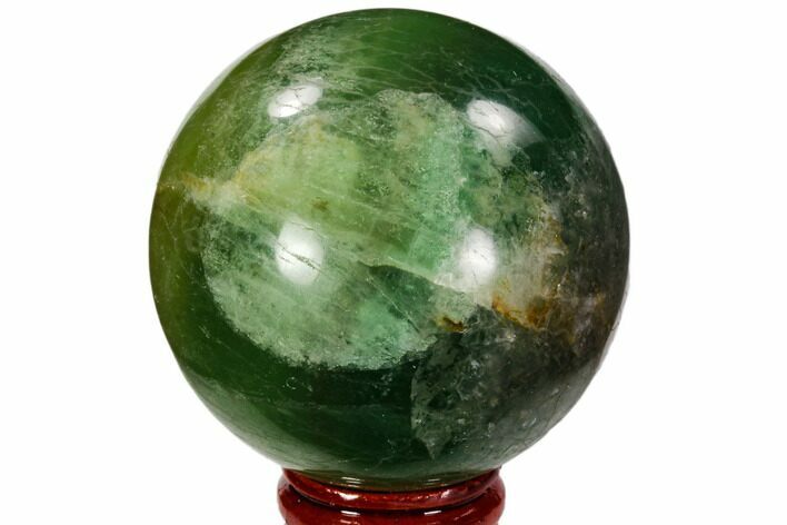 Polished Green Fluorite Sphere - Madagascar #106296